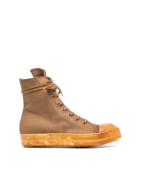 Rick Owens DRKSHDW high-top canvas sneakers