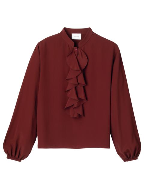 Longchamp Fall-Winter 2023 Collection Blouse Mahogany - OTHER