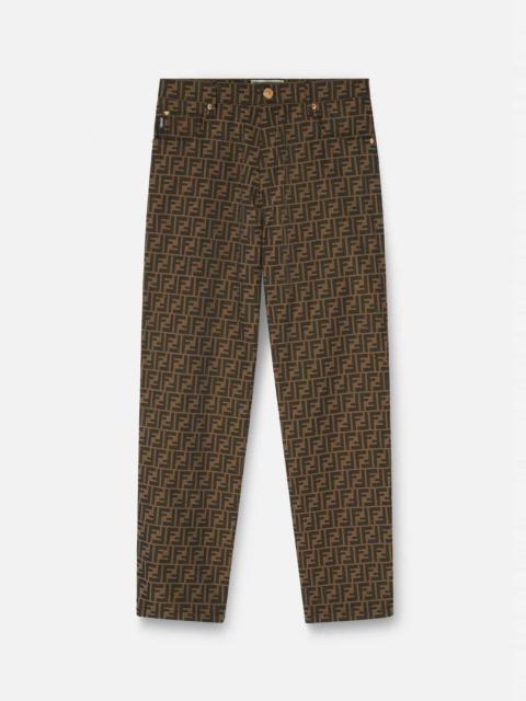 VERSACE Fendace FF Flared Jacquard Pants