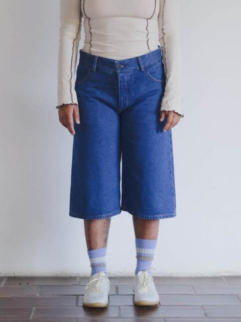 BASERANGE Grass Shorts - Silk Cotton Denim