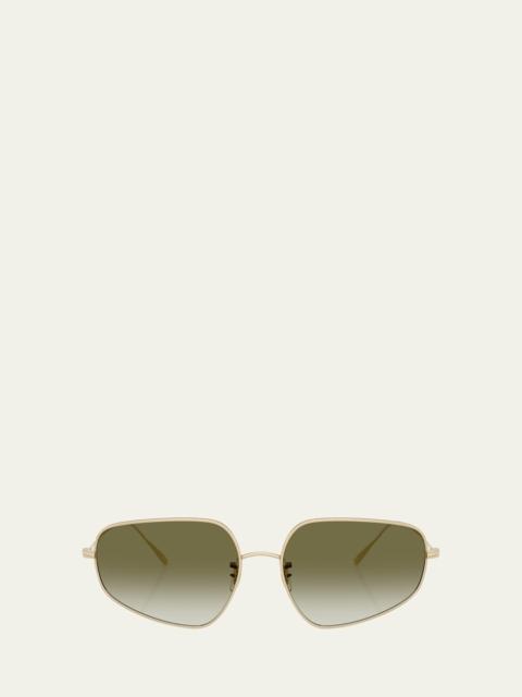 Oliver Peoples OV1356S Rectangular Metal Sunglasses