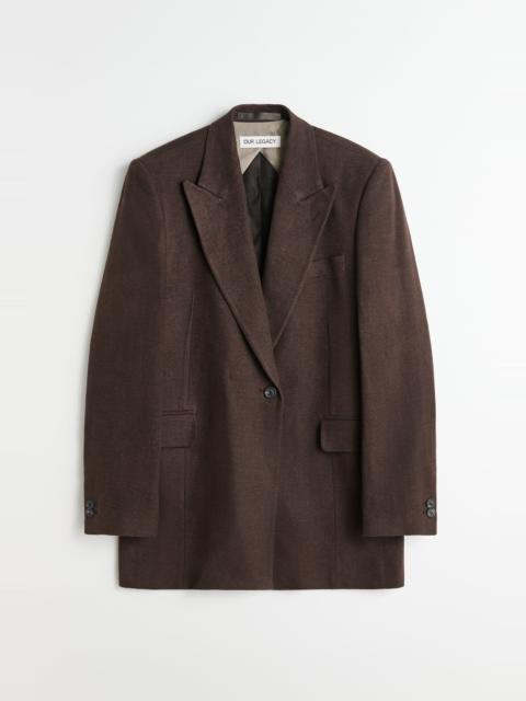 Manta Blazer Antique Chocolate Arctic Linen