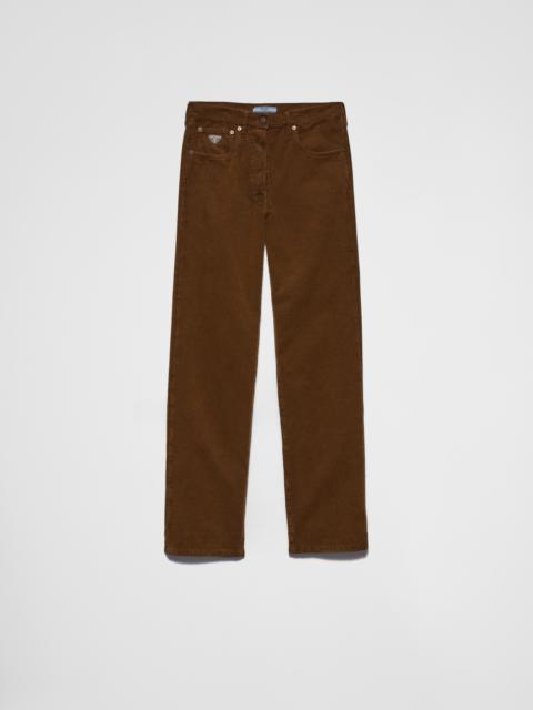 PRADA＊Wide-legged corduroy pants コーデュロイパンツ＊送料込 Prada Wide-legged pants | farfetch | REVERSIBLE