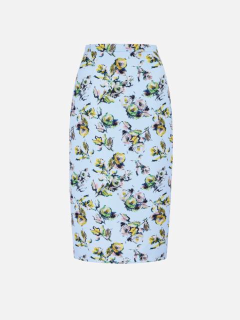 EMILIA WICKSTEAD Lorelei Skirt In Yellow & Green Floral Print Genzianella