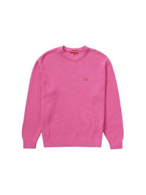 Supreme Supreme Textured Small Box Sweater Pink