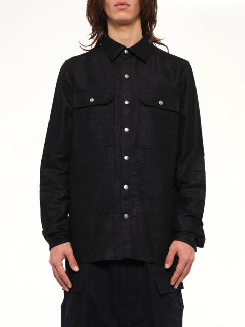 Rick Owens Moleskin Outershirt in Black