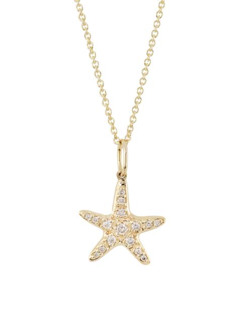 SYDNEY EVAN Women's 14K Yellow Gold & Diamond Small Starfish Pendant Necklace