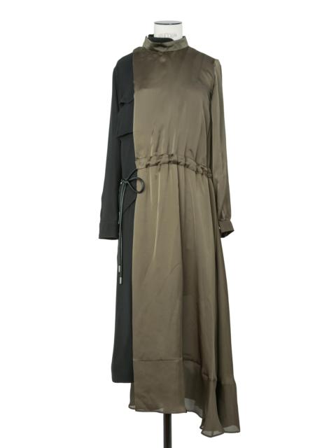 sacai Crepe Back Satin x Satin Dress