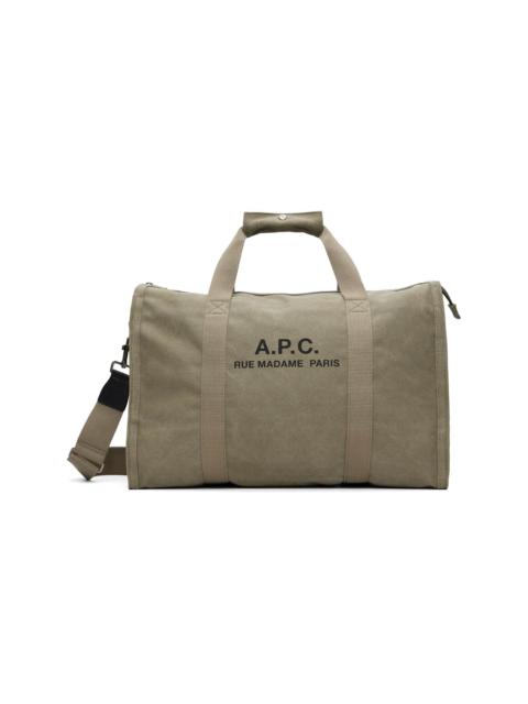 A.P.C. Khaki Recuperation Gym Bag