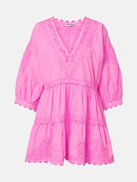 juliet dunn Embroidered cotton minidress