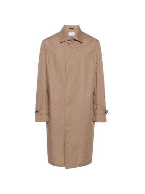 single-breasted lightweight maxi coat