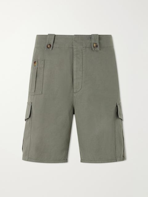 Brunello Cucinelli Straight-Leg Cotton and Linen-Blend Canvas Bermuda Shorts