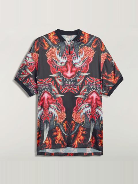 Y-3 Y-3 RED SATIN GRAPHIC JERSEY