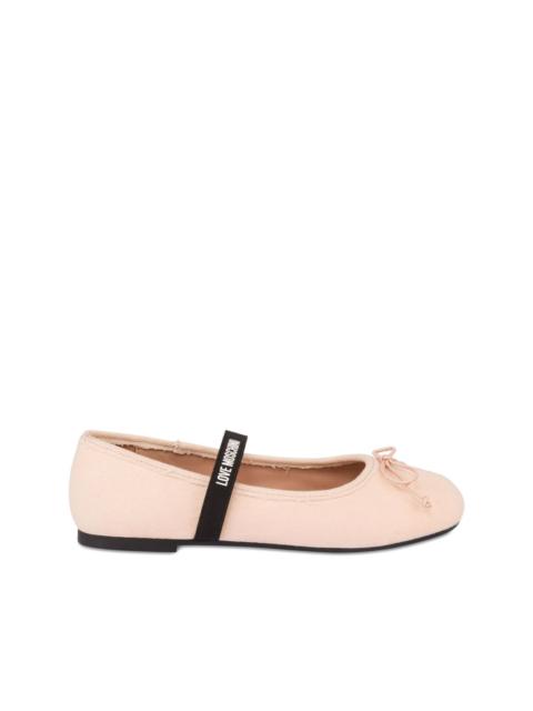 Moschino bow strap ballet flats