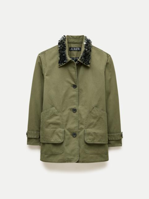 J.CREW Women's 1983 Barn Jacket™ with embellished collar