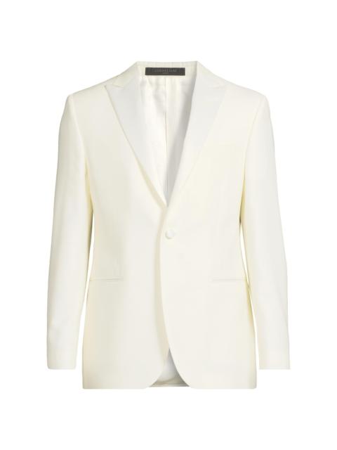 CORNELIANI Men's Peak Lapel Wool Dinner Jacket - Off White