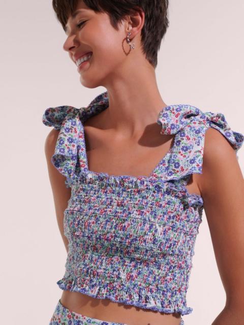 Poupette St Barth Top Triny - Blue Jardin