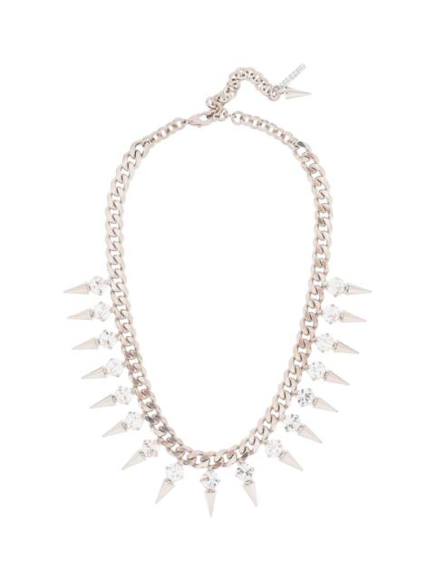 CHOKER WITH CRYSTALS AND SPIKES