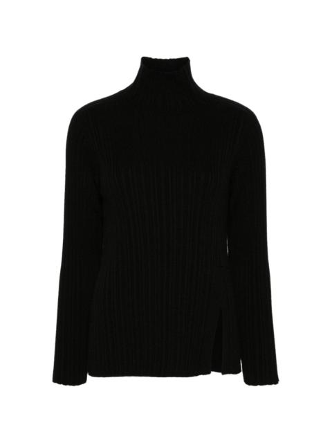 ribbed-knit sweater