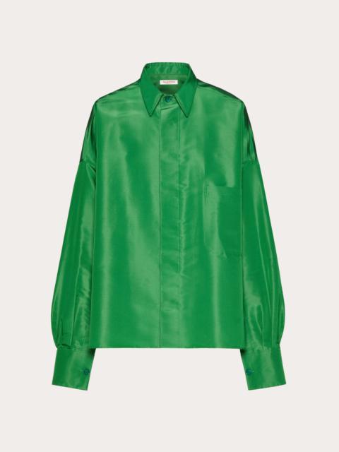 SILK FAILLE SHIRT JACKET