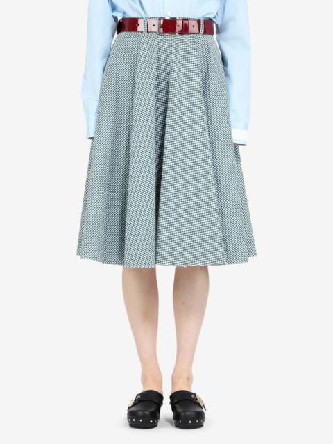 N°21 GINGHAM-PRINT A-LINE SKIRT