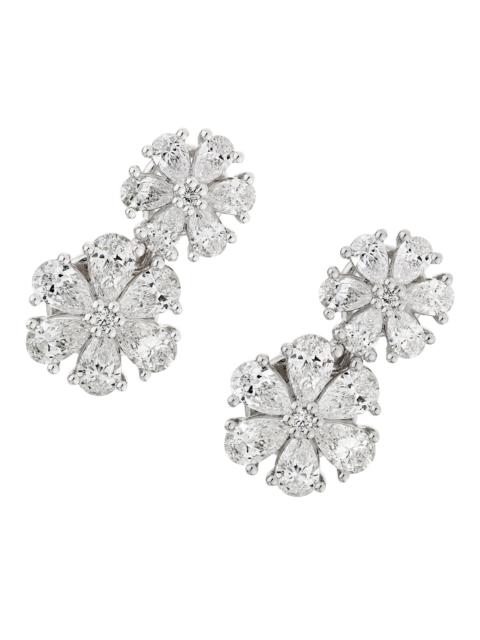 Chopard Women's L´Heure Du Diamant 18K White Gold & 2.47 TCW Diamond Double-Flower Earrings - White Gold