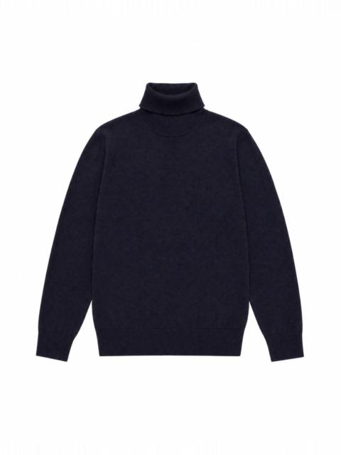 The Kooples NAVY MERINO WOOL TURTLENECK SWEATER