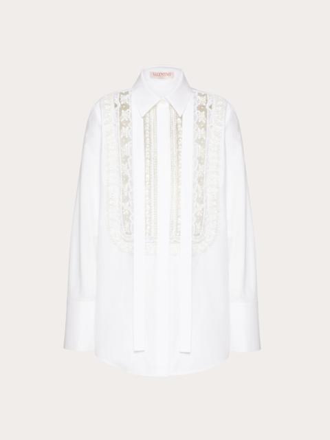 EMBROIDERED COTTON POPELINE SHIRT