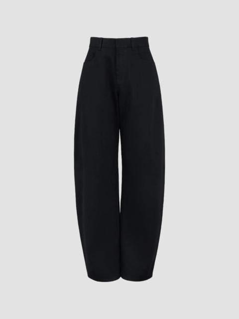 Alaïa Women's Mid-Rise Denim Round Pants - Noir Alaia