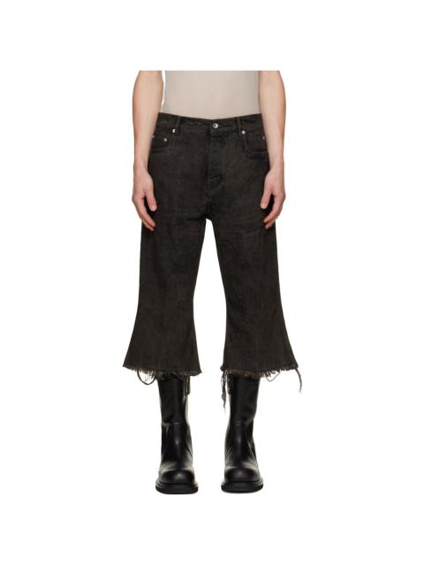 Rick Owens Black Tower Bolan Cutoff Jeans