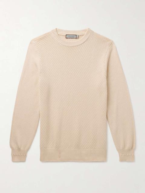 Textured-Cotton Sweater
