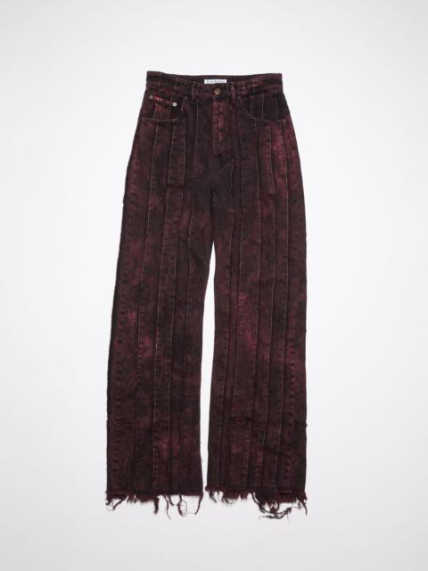 Acne Studios Loose fit jeans - 2021F - Black/wine red