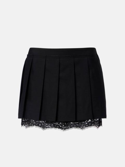 Acne Studios Inbora lace-trimmed pleated miniskirt