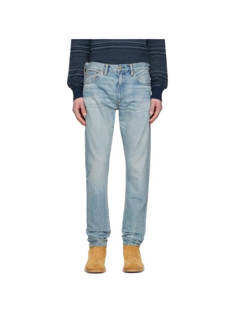 RRL by Ralph Lauren Blue High Slim Lawton Selvedge Jeans