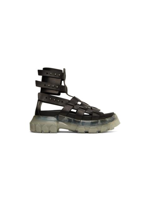 Rick Owens Black Hiking Tractor Sandals