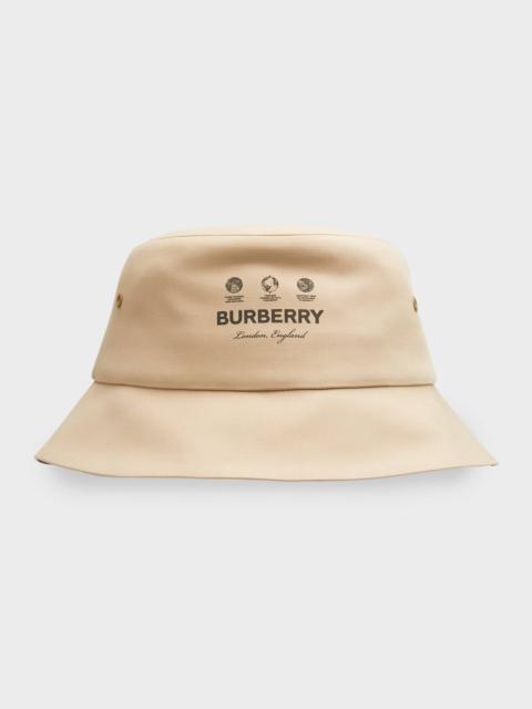 Burberry 3-Globe Logo Bucket Hat