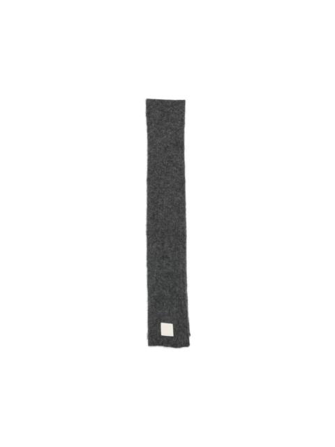 AMI Paris logo-patch knitted scarf