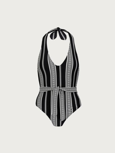 lemlem lemlem Luchia deep-V belted one-piece