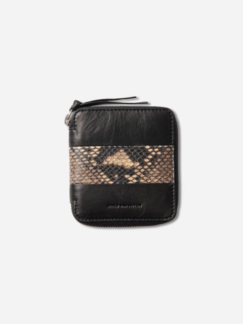 Dries Van Noten Printed Leather Zip Wallet Beige