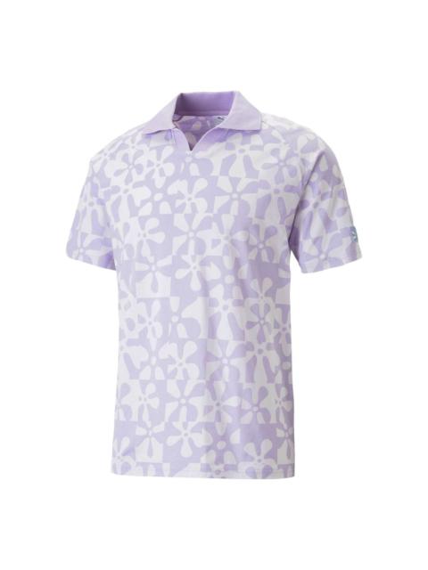 PUMA x Spongebob Printed Polo Shirt 'Purple' 620688-25