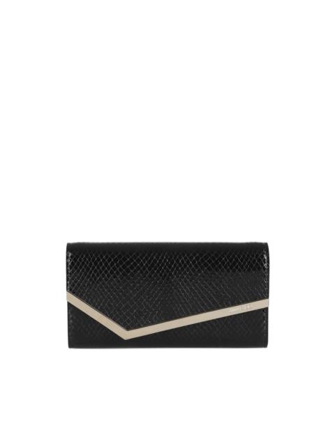 JIMMY CHOO snakeskin-effect clasp bag