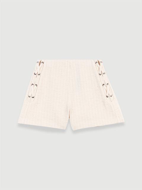 maje A-line shorts in tweed