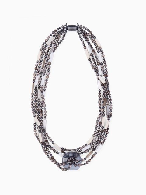 GIORGIO ARMANI NECKLACE IN RESIN AND BRASS