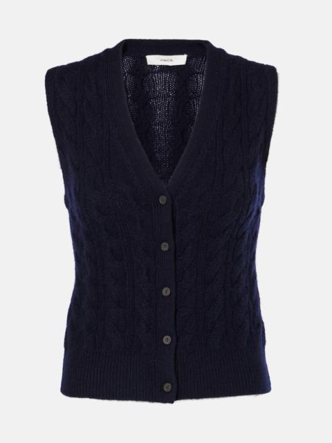 Wool and cashmere-blend vest