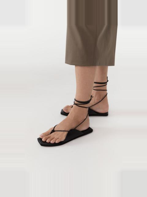 ST. AGNI Tie Up Sandal - Black