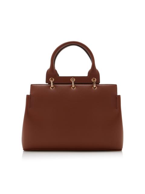 GABRIELA HEARST Amethyst Small Leather Tote Bag brown
