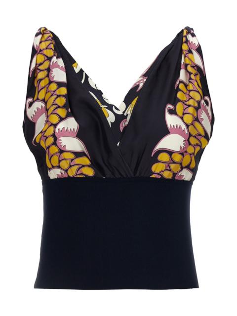 TORY BURCH Printed Silk Top