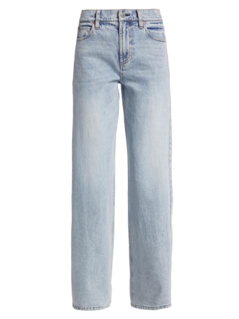 Alice + Olivia Women's Trish Mid-Rise Stretch Baggy Jeans - Rockstar Blue