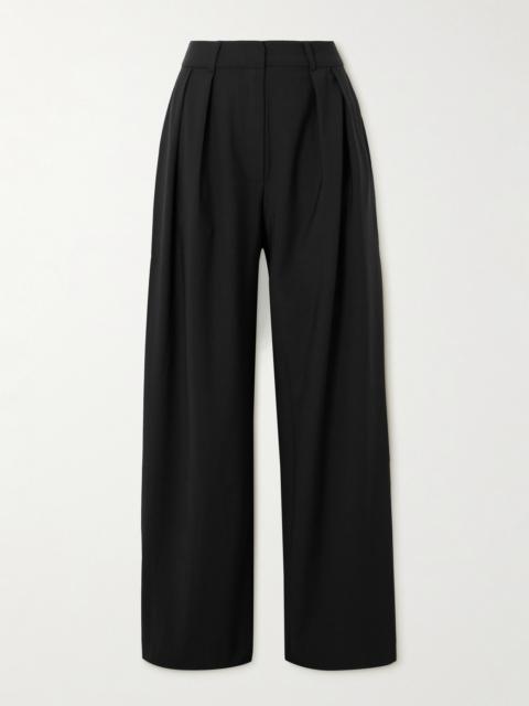 The Frankie Shop Ripley Pleated Crepe Wide-leg Pants