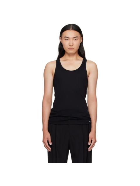 TOM FORD Black Cotton & Modal Rib Tank Top